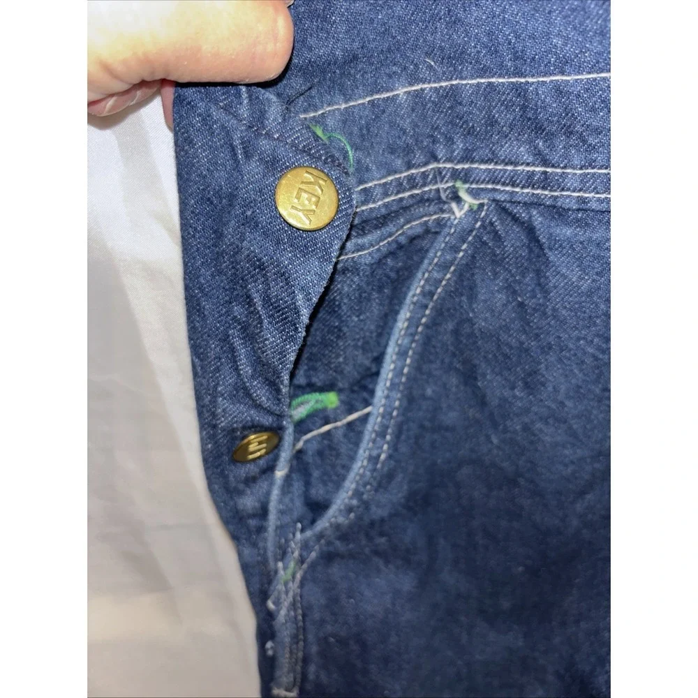 Vintage Key Imperial Overall Aristocrat Denim Bib Workwear Size 36x34 USA Made